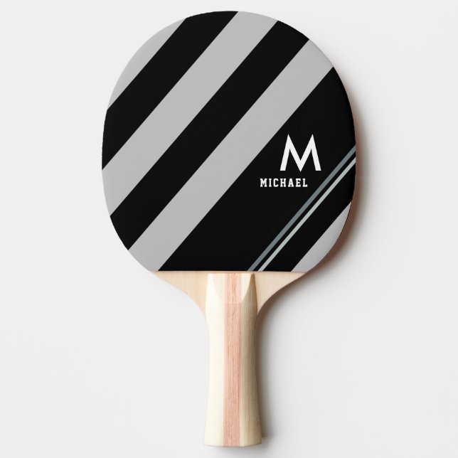 Namn med Diagonal Black Rand Pingisracket (Framsidan)