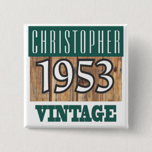 Namn med Knapp för Vintage 1953