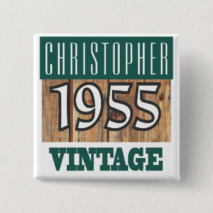 Namn med Knapp för Vintage 1955