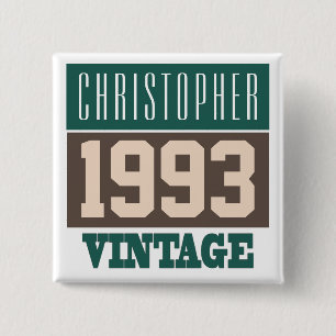 Namn med Knapp för Vintage 1993