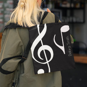 Namn med Musik noter blk. Tygkasse