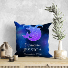 Namn med Zodiac-tecken Capricorn Gift Dekorativ ku Kudde
