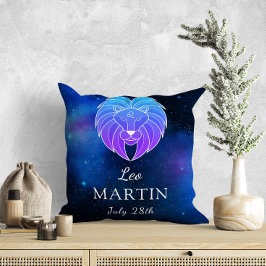 Namn med Zodiac-tecken Leo Gift Dekorativ kudde