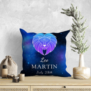 Namn med Zodiac-tecken Leo Gift Dekorativ kudde