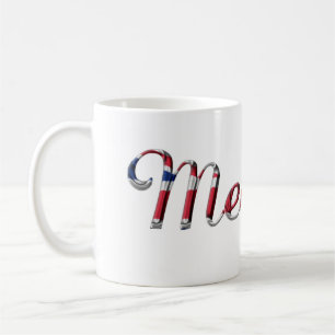 Namn Meghan Union Jack Typography Elegant Kaffemugg