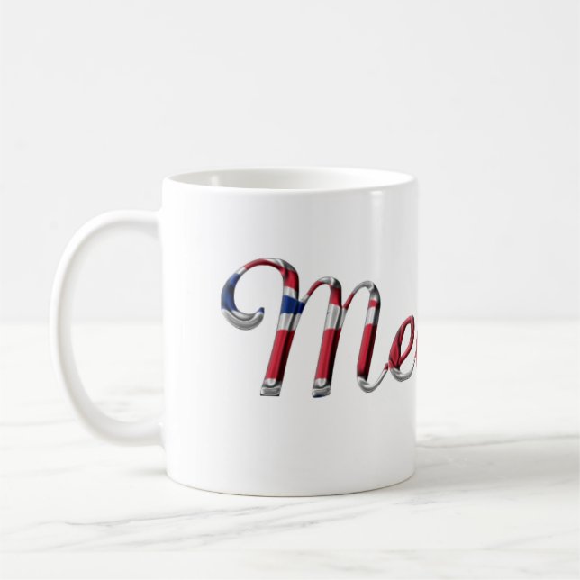 Namn Meghan Union Jack Typography Elegant Kaffemugg (Vänster)