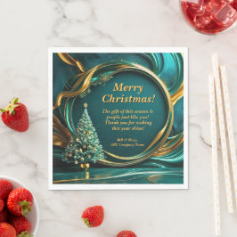 Namn Message Company Grönt Guld Julgran Pappersservett