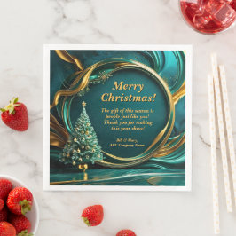 Namn Message Company Grönt Guld Julgran Pappersservett