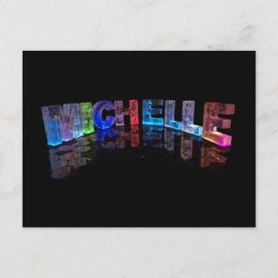 Namn Michelle i 3D Ljus (fotografi) Vykort