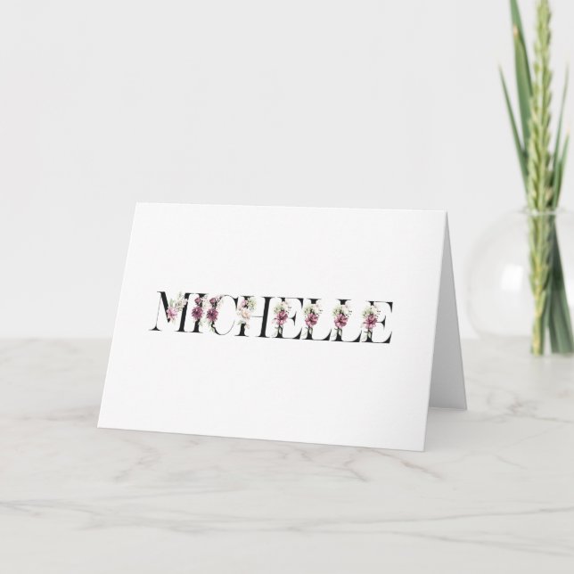 Namn Michelle. Tack Kort (Framsida)