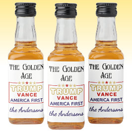 Namn, Mini Flaskor president Trump, Golden Age Spritflaskor Etikett
