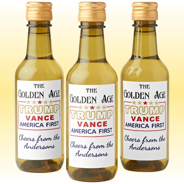 Namn, Mini Flaskor president Trump, Golden Age Vinetikett (Skapare uppladdad)