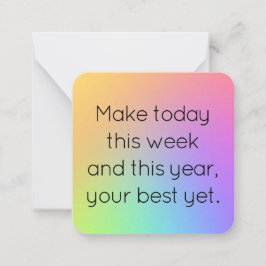 Namn, Mini Gradient Regnbåge Gott Nytt År Kort