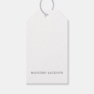 Namn Minimalistisk Modern Enkel Svart Vit Presentetikett