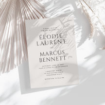 Namn Modern Beige bröllop, inte foto, fetstil
