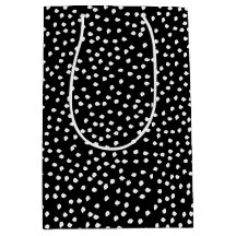 Namn Modern Cute Polka Dot Black and White