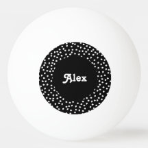 Namn Modern Cute Polka Dot Black and White