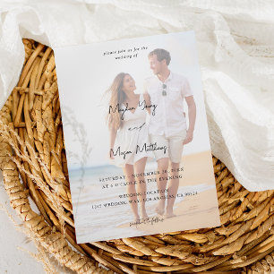 Namn Modern foto 6 Bröllop V3 Inbjudningar