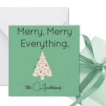Namn || Modern Glad Mini Jul Platt Notkort
