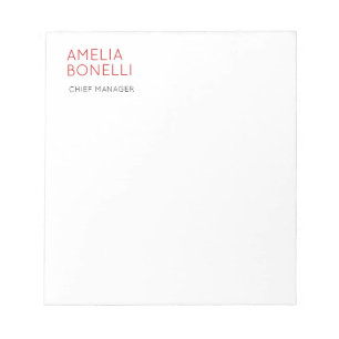 Namn Modern Minimalistisk Professionell Enkel Casu Anteckningsblock