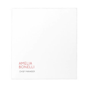 Namn Modern Minimalistisk Professionell Enkel Casu Anteckningsblock
