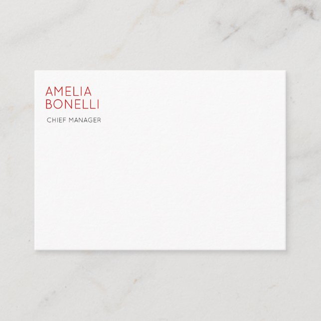Namn Modern Minimalistisk Professionell Enkel Casu Tilläggskort (Framsida)