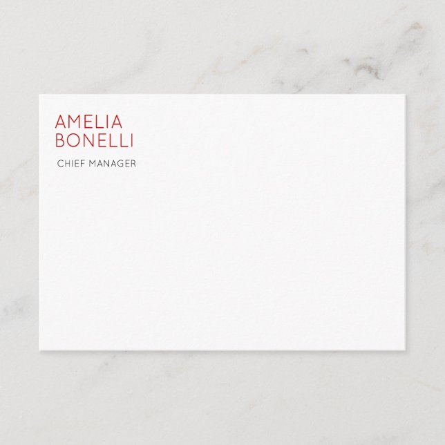 Namn Modern Minimalistisk Professionell Enkel Casu Tilläggskort (Framsida)