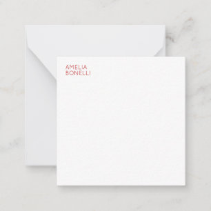 Namn Modern Minimalistisk Professionell Vit Anteckningskort