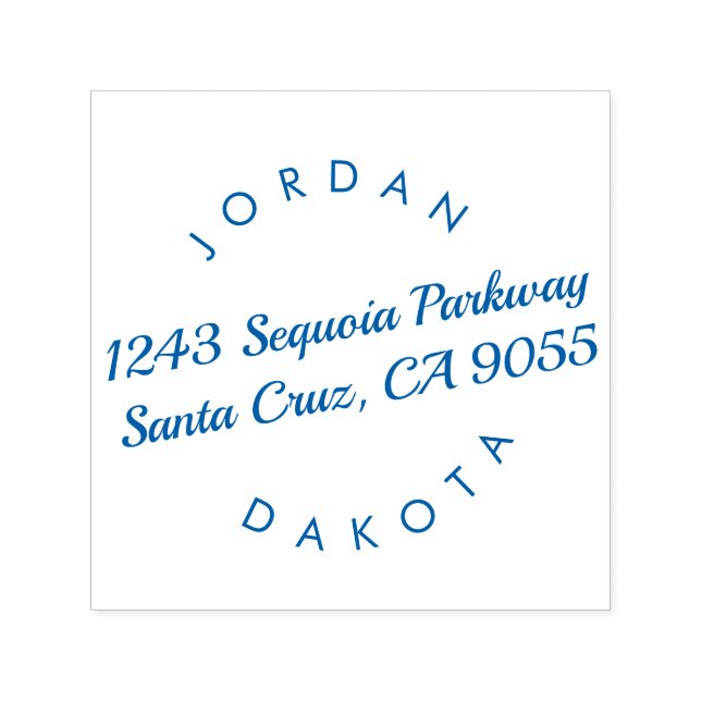 Namn Modern Returadress för par Självfärgande Stämpel (Design)