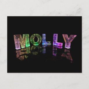 Namn Molly i 3D Ljus (fotografi) Vykort