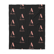 Namn Monogram Black Ro Guld