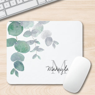 Namn Monogram Eucalyptus Greenery Musmatta
