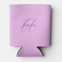 Namn Monogram Initial Brev Orchid & Lilac