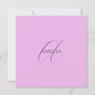 Namn Monogram Initial Brev Orchid & Lilac