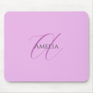 Namn Monogram Initial Brev Orchid & Lilac Musmatta