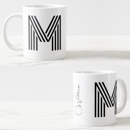 Namn & Monogram JumboCup | personlig initial Jumbo Mugg