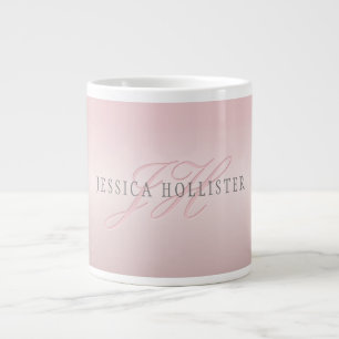 Namn & Monogram Mjuk FALSK Rosa Guld Rodnad Jumbo Mugg