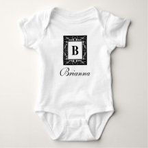 Namn Monogram Regal Stil Baby Bodykostym