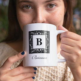 Namn Monogram Regal Stil Mugg