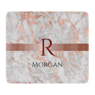 Namn & Monogram, Vita och Ro Guld Marble