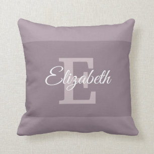 Namn Monogrammed Brev E-Elegant, initialskript Kudde