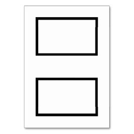 Namn-monteringskort för anpassade, svart och vitt bordsnummer