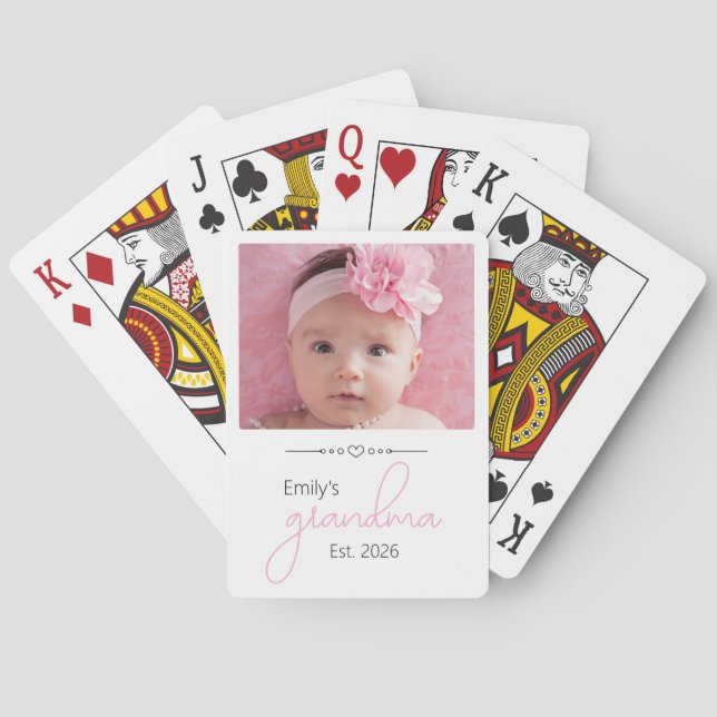 Namn Mormor Etablerat År Foto Script Font Casinokort (Baksidan)