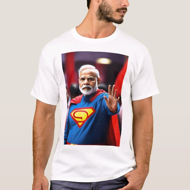 Namn: Narendra Modi Inspired T-Shirt" T Shirt (Framsida)