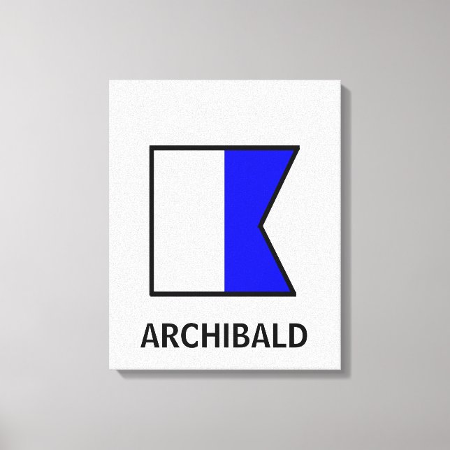 Namn Nautical Flagga Canvastryck (Framsida)