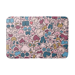 Namn neutralt mönster badrumsmatta