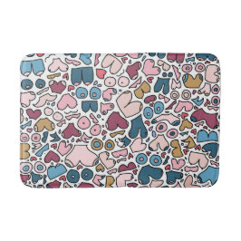 Namn neutralt mönster badrumsmatta