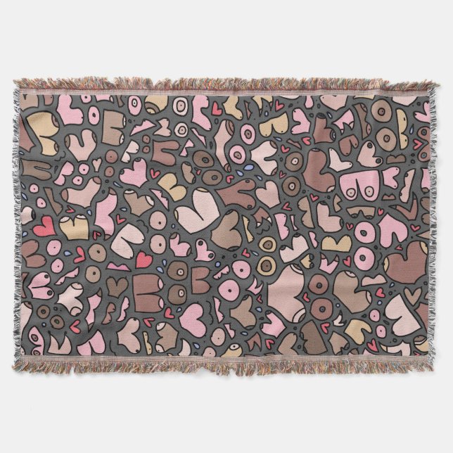 Namn neutralt mönster filt (Framsidan)