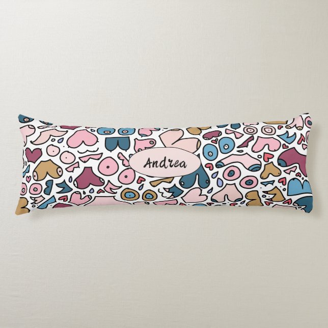 Namn neutralt mönster kroppskudde (Framsidan)