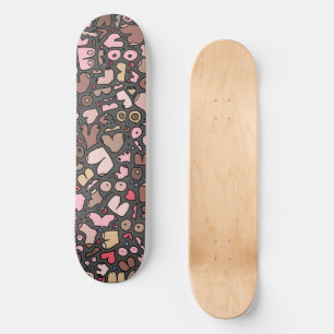 Namn neutralt mönster mini skateboard bräda 18,5 cm